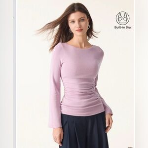 ⭐️NWT OGL Modern Side Ruched Boatneck Brami Top⭐️